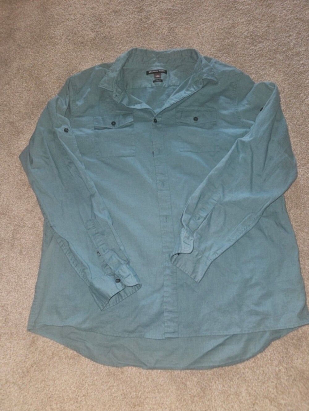 Michael Kors Men's Button-Down Shirt in Teal